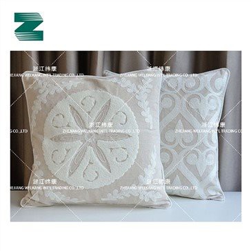 Jastuk s četvrtastim vezom od poliesterske lanene tkanine