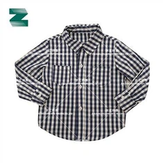 Košulja za djecu od tkanine obojene pređom